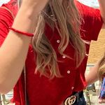 Entro  Red Blouse Loose Photo 0