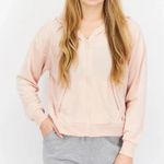 Kensie Sportswear Fit Hooded Long Sleeves Sweatshirt Pink Blush Casual Size M Photo 0