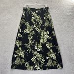 Vintage Studio C Floral Maxi Skirt Cottage Grunge Dark Romantic Women's Large Black Photo 1