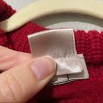 Karen Millen  Red Chunky Knit Turtleneck Sweater Womens M Fall Classic Preppy Photo 6