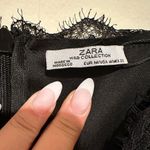 ZARA  W&B COLLECTION BLACK LACEY VNECK BODYCON SPAGHETTI STRAP DRESS M Photo 5