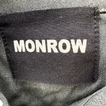 Monrow Crepe Long Sleeve Jumpsuit Collared Button Up Elastic Waist Gray XS Photo 2