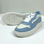 Alexander Wang  Puff Pebble Leather Logo Low Top Sneakers Blue White EU 39 NEW Photo 9