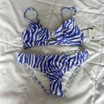 Shade & Shore NWT 2 Piece Animal Print Bikini Top 32B & Bottom Small Summer Photo 0
