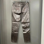 L'Agence L’agence Women’s Silver Metallic Margot Cropped High Rise Skinny Jeans Size 25 Photo 3