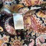 Black Rainn Black Rain Chiffon‎ Paisley Fringe Open Front Kimono Boho Size L Photo 8