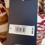 Lucky Brand NEW  Boyfriend Cardigan Sweater Red Jacquard Southwestern Size Large Photo 4