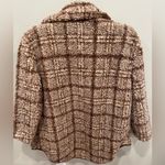 Blue B Collection Plaid Fur Coat Brown Photo 8