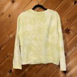 Joy lab neon yellow & white tie-dye athletic crewneck sweatshirt w side zipper Photo 4