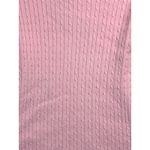 Ralph Lauren Lauren Pink Cable Knit V Neck Cotton Sweater Woman's MED CabinCore Photo 1