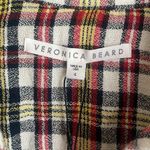 Veronica Beard Corrine Dress Plaid Shirt Dress Red Multi Photo 3