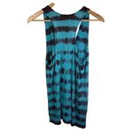 Joie  Women's M Racerback Tank Top Dress Teal Black Tie Dye Linen Blend Vacation Photo 6