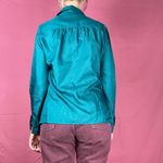 Nordstrom VINTAGE  TEAL BUTTON UP BLOUSE Photo 3