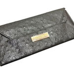 NAPOLEON PERDIS Black Ostrich Style Envelope Clutch Bag Photo 0