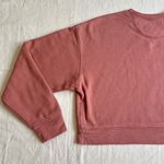 Girlfriend Collective Girlfrind Collective 50/50 Cropped Sweatshirt Pullover in Mauve Size Medium Photo 5