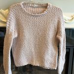 Yet Again  Sweater Mocha Textured Crewneck Womens Smsll Photo 4