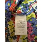 Talbots  Sz Large P Short Sleeve Floral Ruffle Sleeve Cottagecore Polyester Shirt Photo 5
