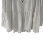 Revolve Maven West Women's Size XS White Sheer Ruffle Flowy Tiered Blouse Photo 2