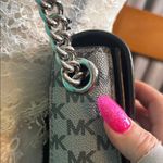 Michael Kors  Black and Gray Vanna Medium shoulder Crossbody Bag Photo 7