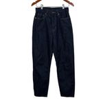Uniqlo  Peg Top High Rise Relaxed Tapered Fit Dark Washed Jeans Womens‎ Size 25 Photo 1