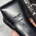 Saint Laurent Tribute Metallic Croc Leather Platform Sandal Heels Gunmetal 39 Photo 9