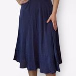 barney's new york Beyond Vintage for‎ Barney’s New York Silk Blue and Gold Dress Size S Photo 0