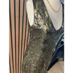 EXPRESS  NYE sequin gold and black dress size small 1920 style dress short Photo 2