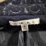 CAbi #109 Brocade Navy Blue Floral Jacquard Print Single Button Blazer Size 6 Photo 5