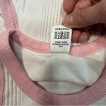 PINK - Victoria's Secret  Multi Ribbed White and Pink Heart Y2K Tank Top Size Med Photo 11
