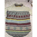 POL Women's XL Multicolor Patchwork Denim Jacket Bohemian Tribal Style NWOT Photo 4