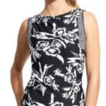 Athleta Women’s Molokai Floral Sleeveless Rash Guard Shirt Black White Size M Photo 0