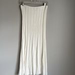 Meshki NEW  White Jasmyn Wide Ribbed Flute Skirt in White Medium Photo 2
