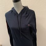 Simply Southern Collection Turtle Dark Blue Long Sleeve Top Hood Small S New NWT Photo 1