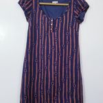 Shoshanna  Silk Chain-link Print Shift Mini Dress Short Sleeves Photo 0