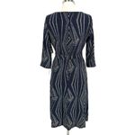 MSK Special Occasion Wedding Party Dress Navy Blue Silver V Neck Size LP NWT Photo 8