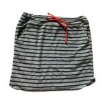 Sundry  Striped Gray & Black Skirt with Red Accent 0 Photo 1