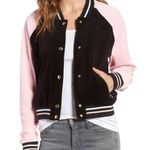 Juicy Couture  Black Label Vintage Size S Black Pink Velour Snap Up Velour Jacket Photo 0