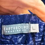 Earthbound Trading Velvet Wide Leg Pants Size Large Pull On Dark Purple Pockets Photo 4