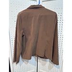 Briggs New York  Women's Brown Suede Look Zip Front Jacket Size 14 Photo 3