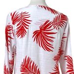 Christine Phillipe New Swim Coverup Tie Front White Red Palm Women’s Size Medium Photo 7