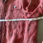Cottage Clothing Inc 2 Piece 100% Linen Set Size M Boho Blazer Skirt‎ Floral Art Red Size M Photo 3