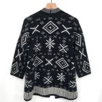Old Navy NWT Black Pattern Open Front Geometric Knit Cardigan Sweater Small Photo 4