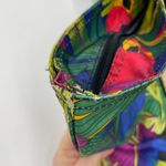Vintage Bag Tropical Parrot Bird Tote‎ Bahamas Preloved Green Retro Palm Leaves Photo 9