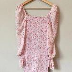 Princess Polly  Women's US 4 Wild Flowers Balloon Sleeves Shirred Mini Dress Pink Photo 2