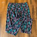 Celebrate Together Christmas Tree Holiday Leggings Large Black Green Pink Soft Photo 5