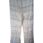 Entro  Boho White Crochet Lace Casual Stretchy Flare Style Pants Photo 0