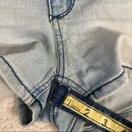 Blue Spice Distressed High Waist Button Denim Jean Shorts Blue Medium 5/6 Photo 9