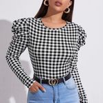 SheIn Black Long Sleeve Tee Photo 0