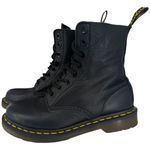 Dr. Martens 1460 Pascal Virginia Pebbled Leather Lace Up Combat Boots Black Sz 6 Photo 2