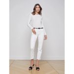 L'Agence New NWT Jeans Women's Size 28 Sada High Rise Crop Slim White Blanc Photo 7